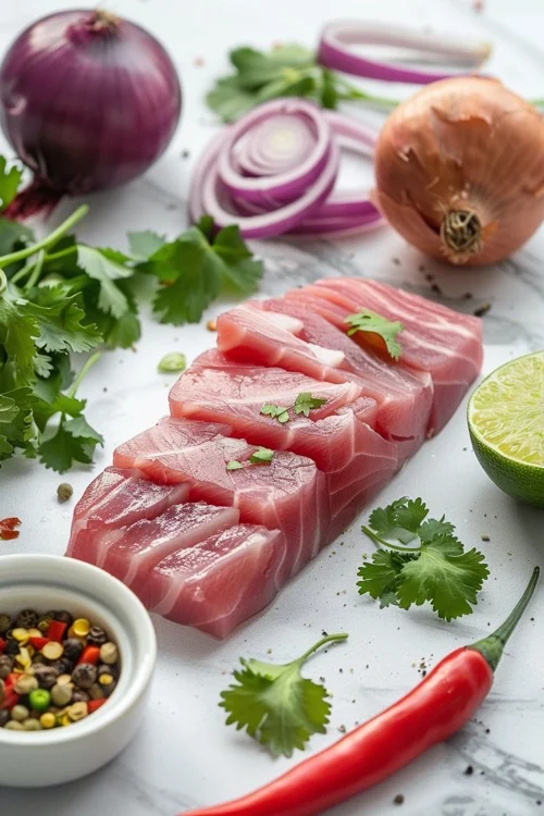 ingredientes ceviche de atún